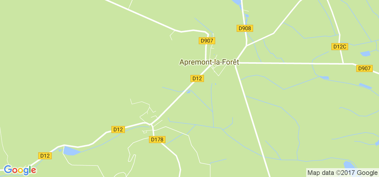 map de la ville de Apremont-la-Forêt