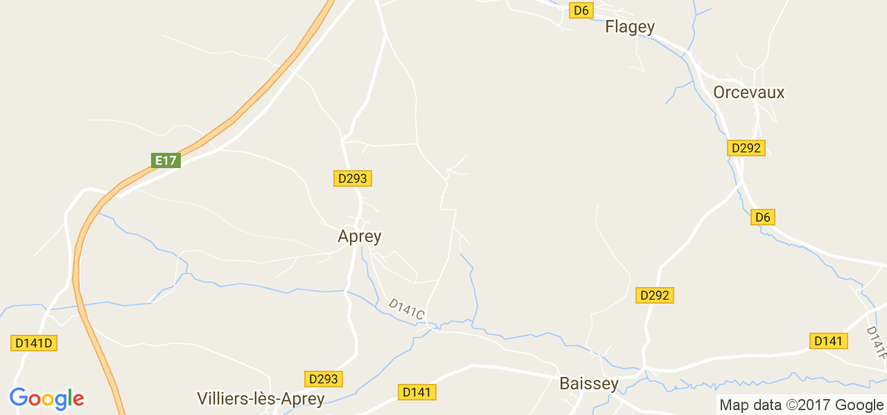 map de la ville de Aprey