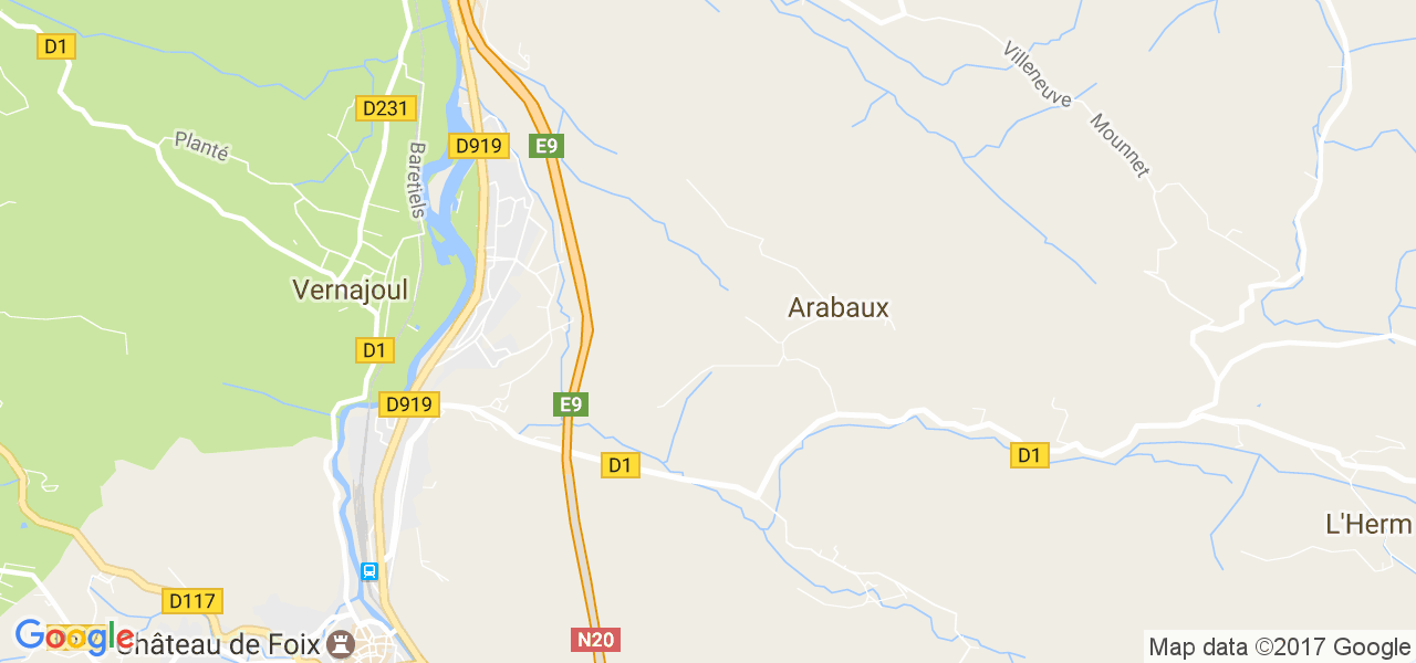 map de la ville de Arabaux