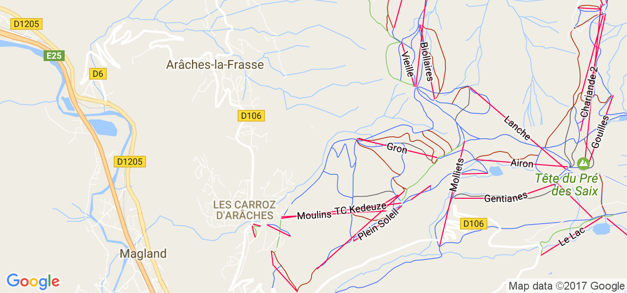 map de la ville de Arâches-la-Frasse