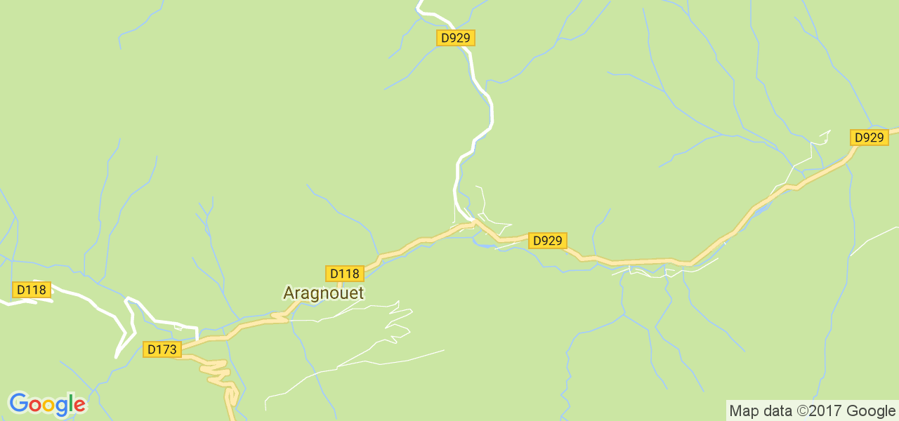 map de la ville de Aragnouet