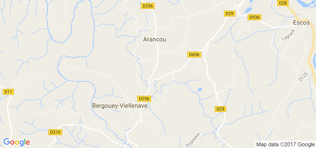 map de la ville de Arancou