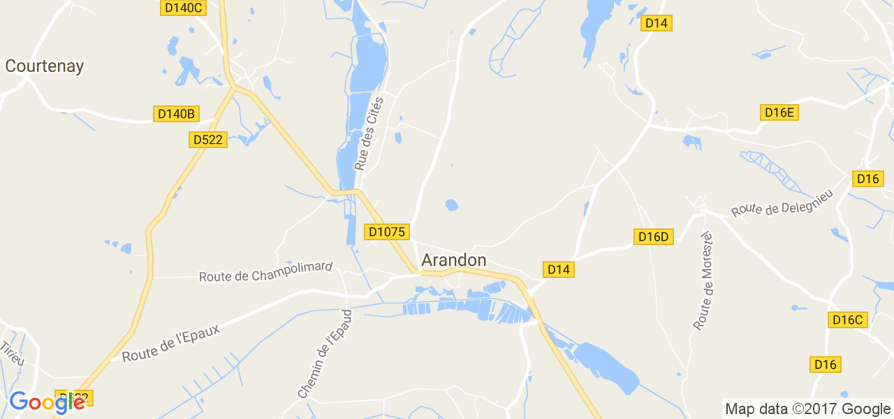 map de la ville de Arandon