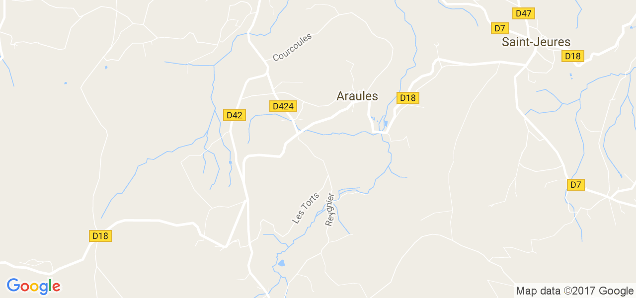 map de la ville de Araules