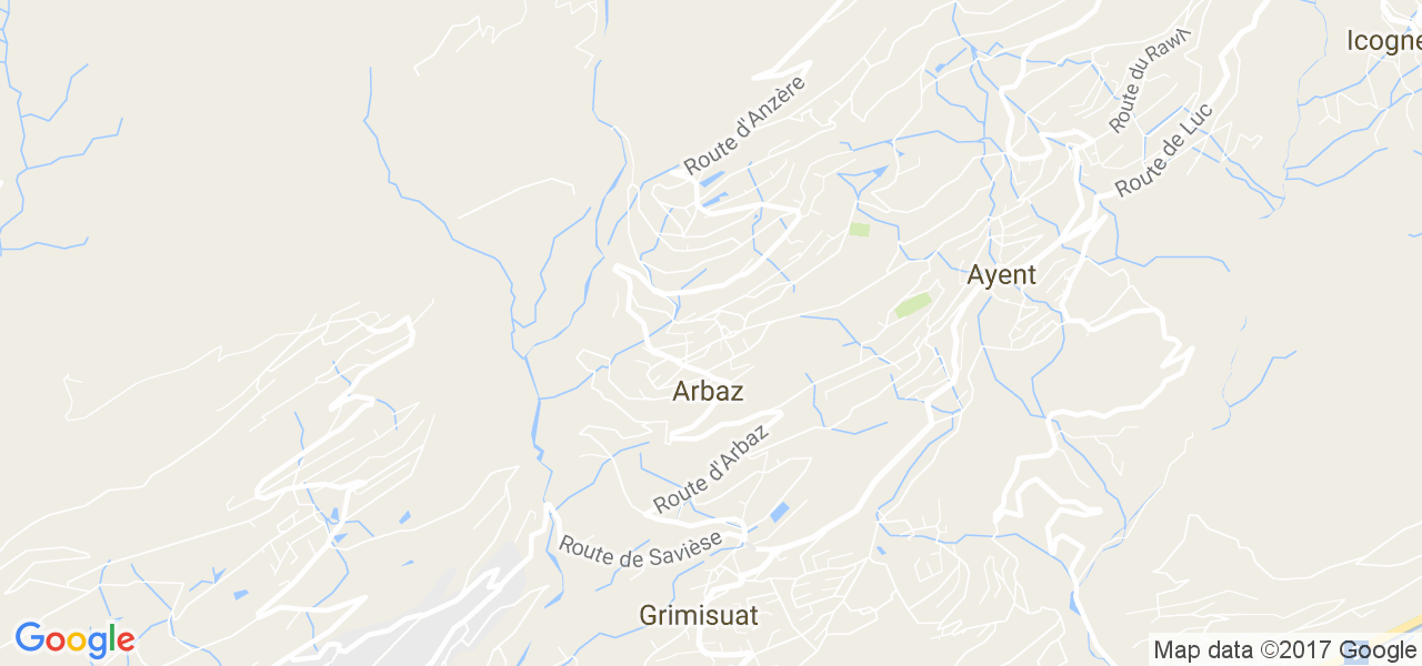 map de la ville de Arbaz