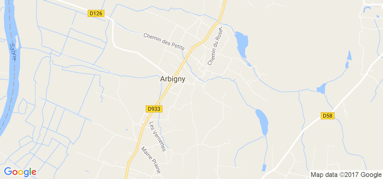 map de la ville de Arbigny