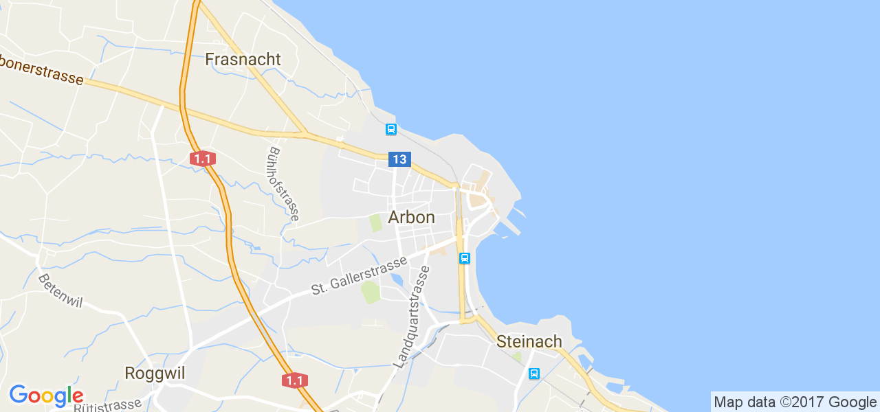 map de la ville de Arbon