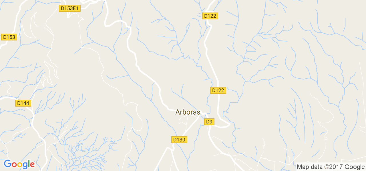 map de la ville de Arboras