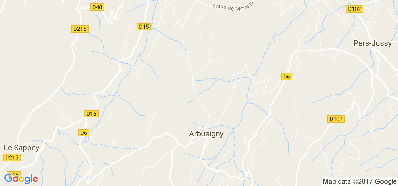 map de la ville de Arbusigny