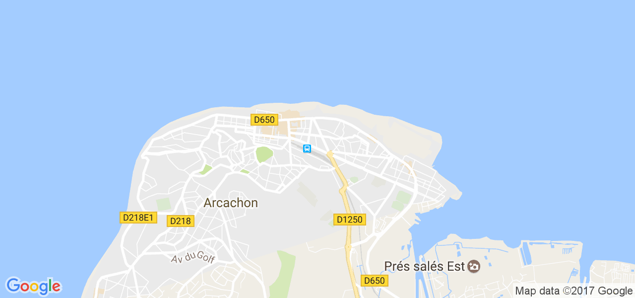 map de la ville de Arcachon