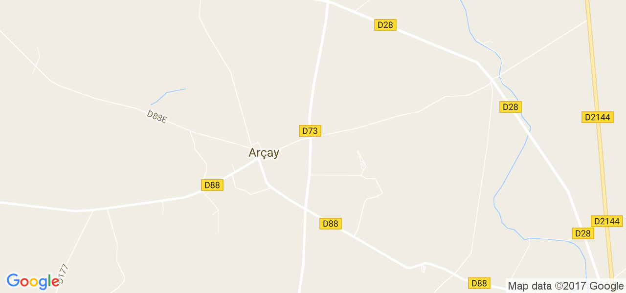 map de la ville de Arçay