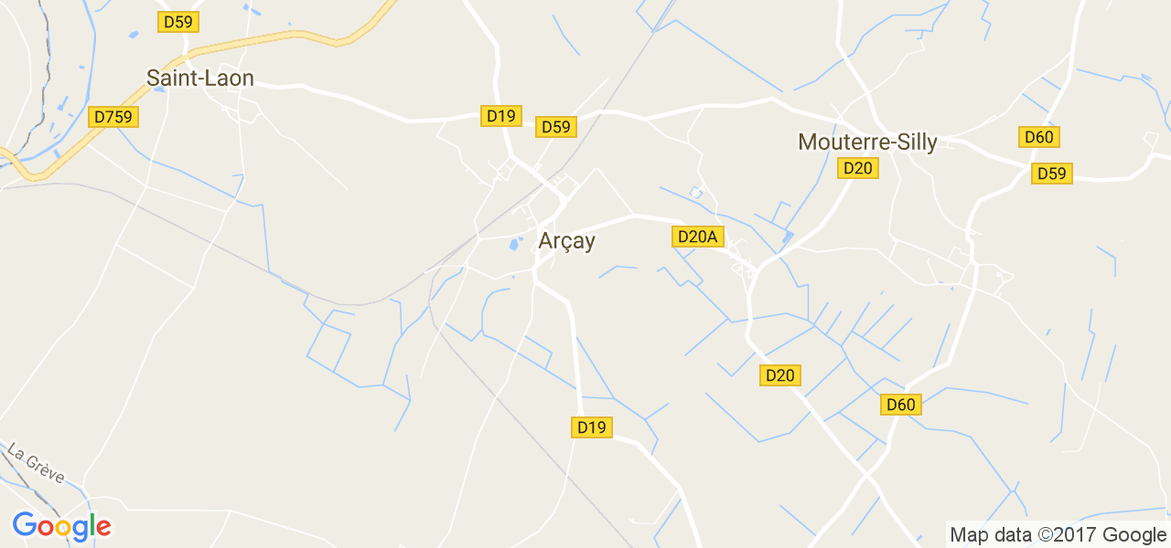 map de la ville de Arçay