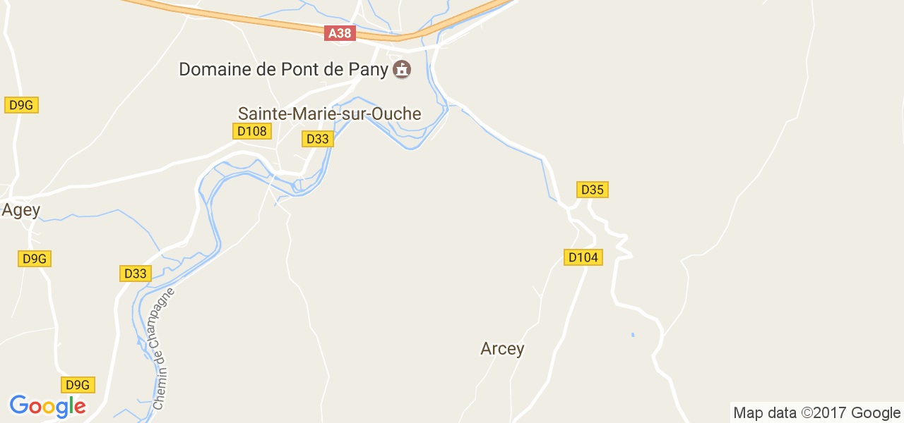 map de la ville de Arcey