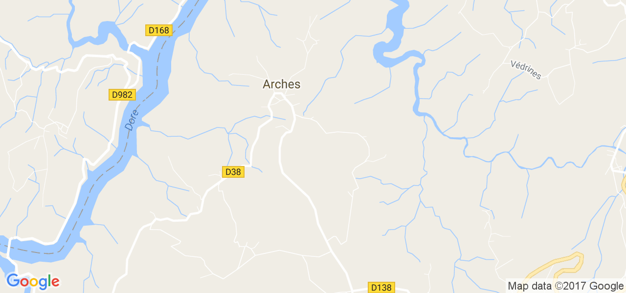 map de la ville de Arches