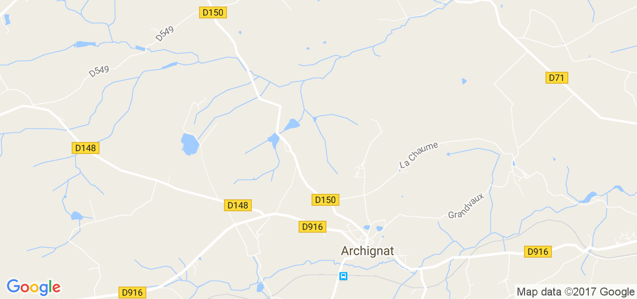 map de la ville de Archignat