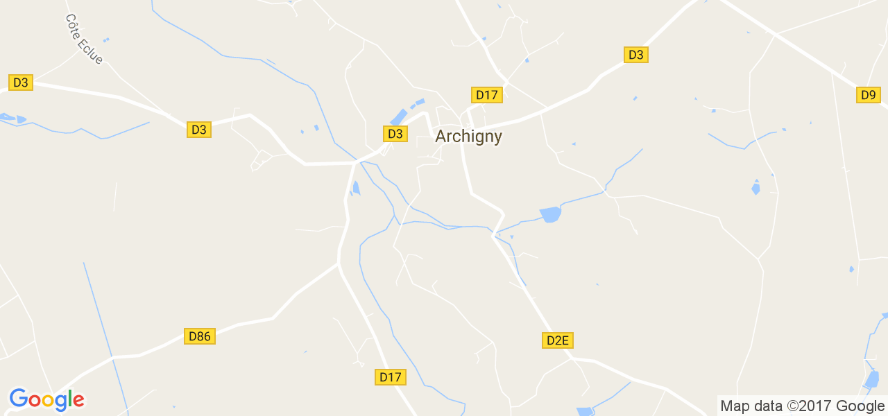 map de la ville de Archigny