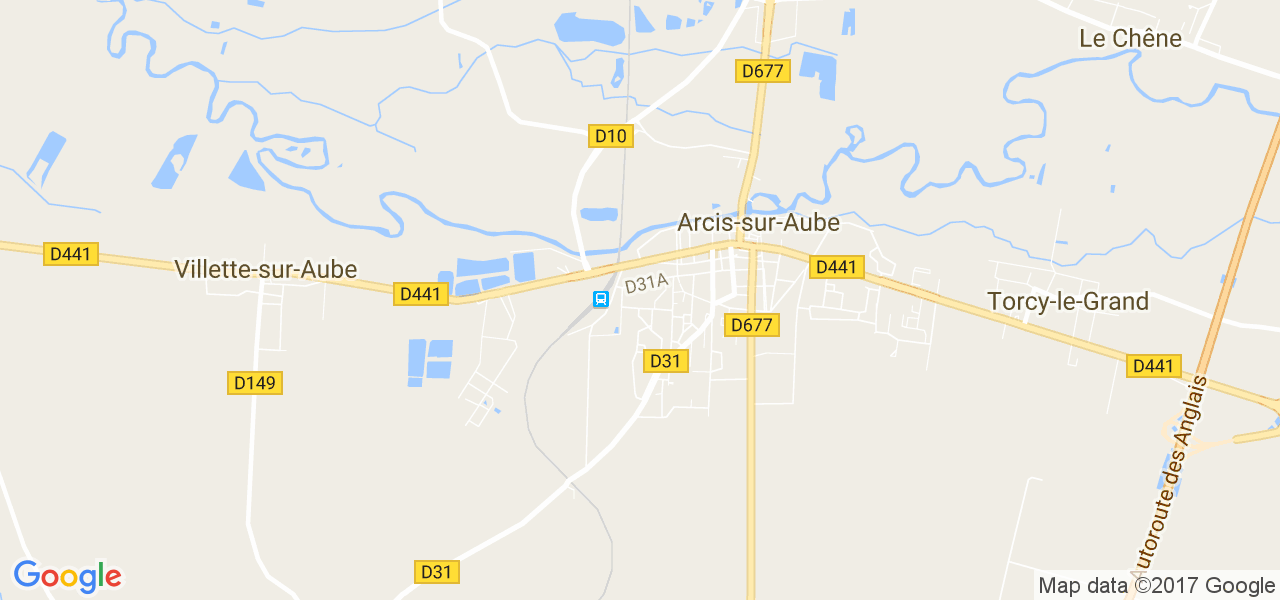 map de la ville de Arcis-sur-Aube