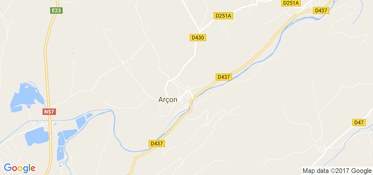 map de la ville de Arçon