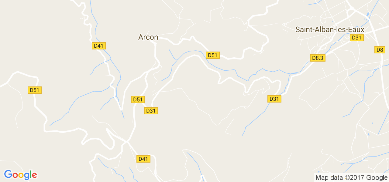 map de la ville de Arçon