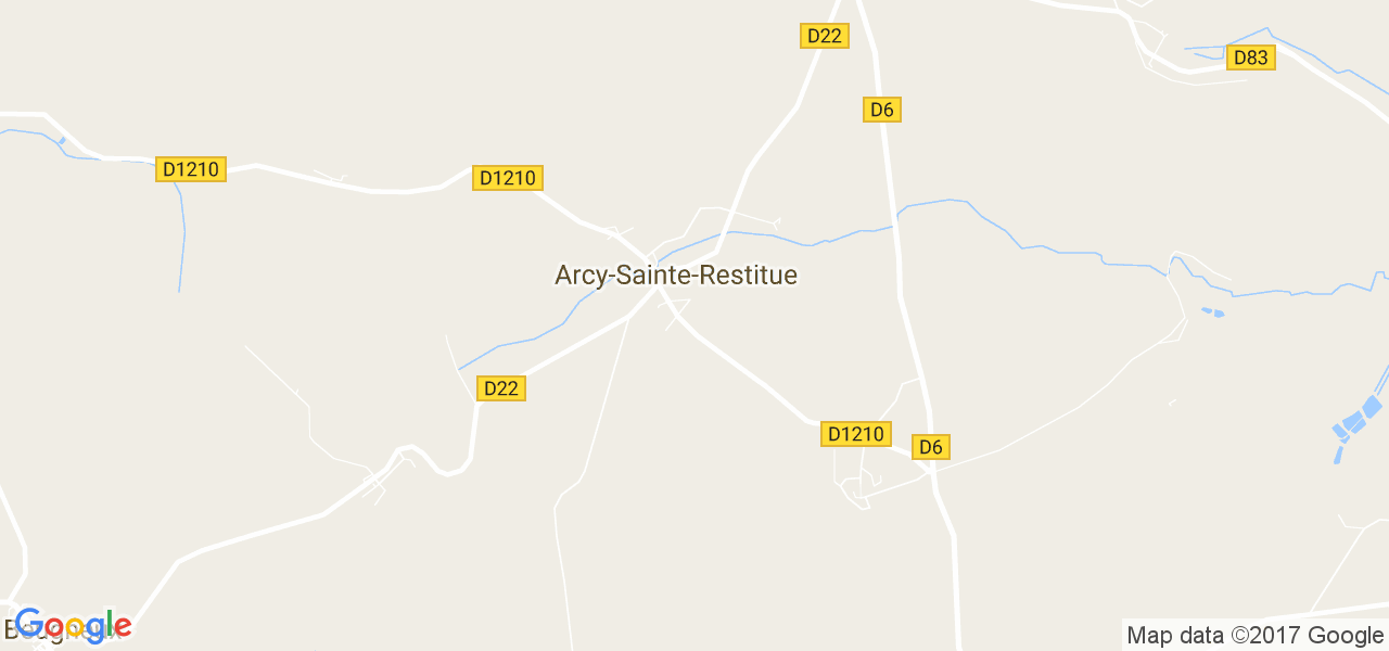 map de la ville de Arcy-Sainte-Restitue