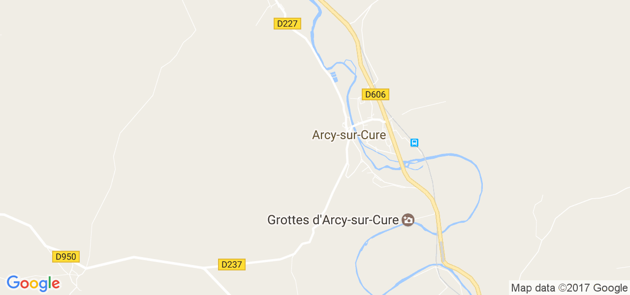 map de la ville de Arcy-sur-Cure