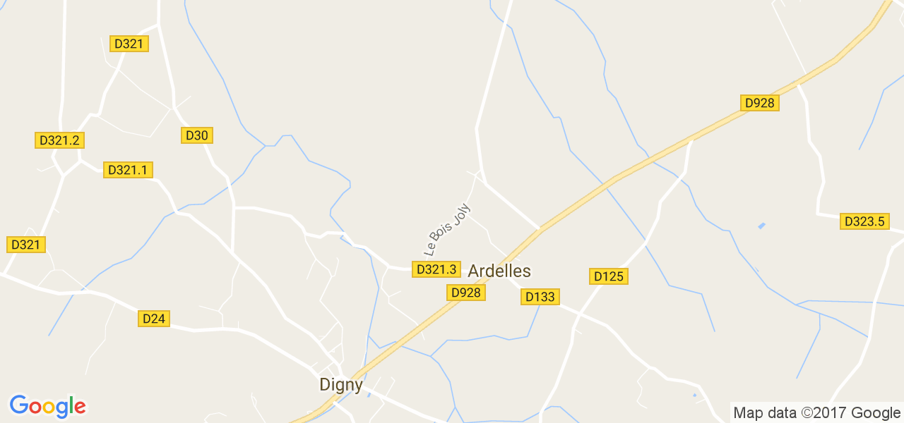 map de la ville de Ardelles