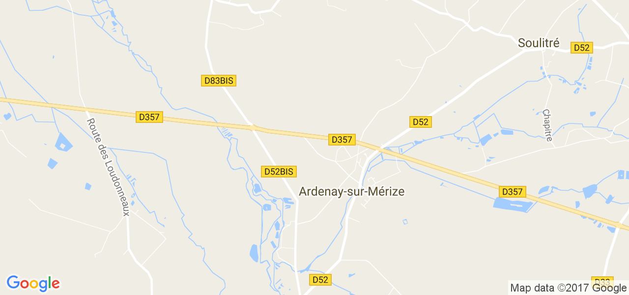 map de la ville de Ardenay-sur-Mérize