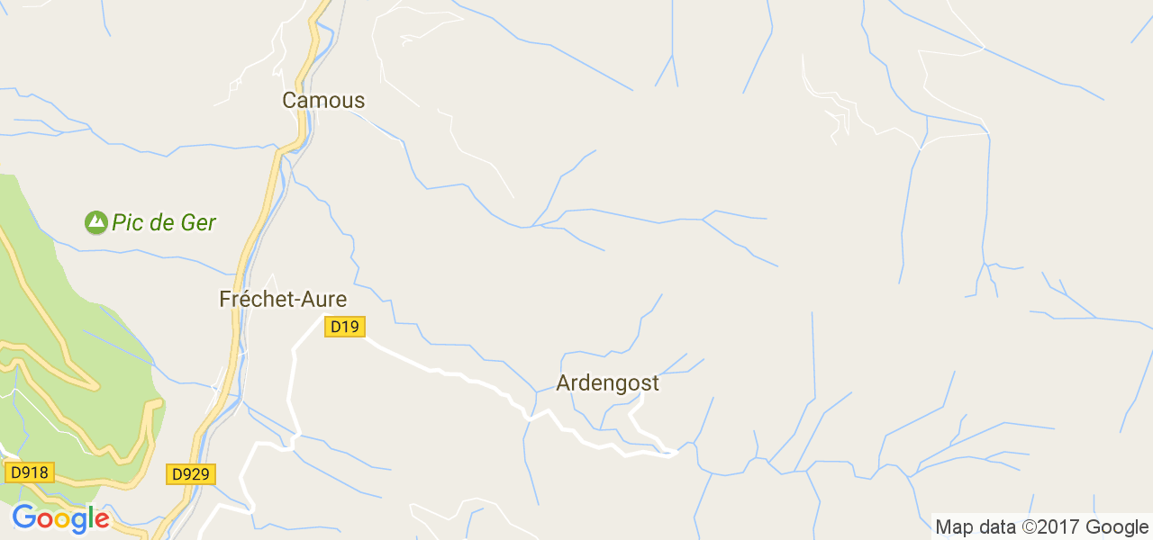 map de la ville de Ardengost