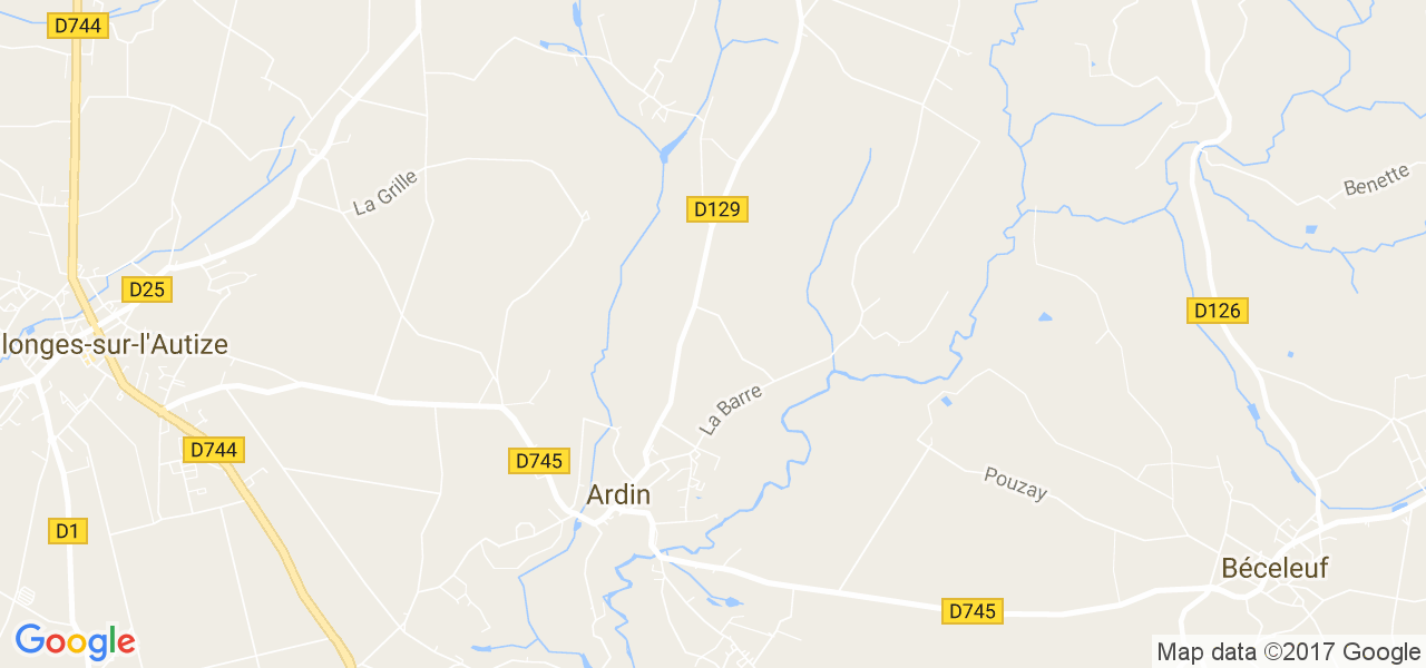 map de la ville de Ardin