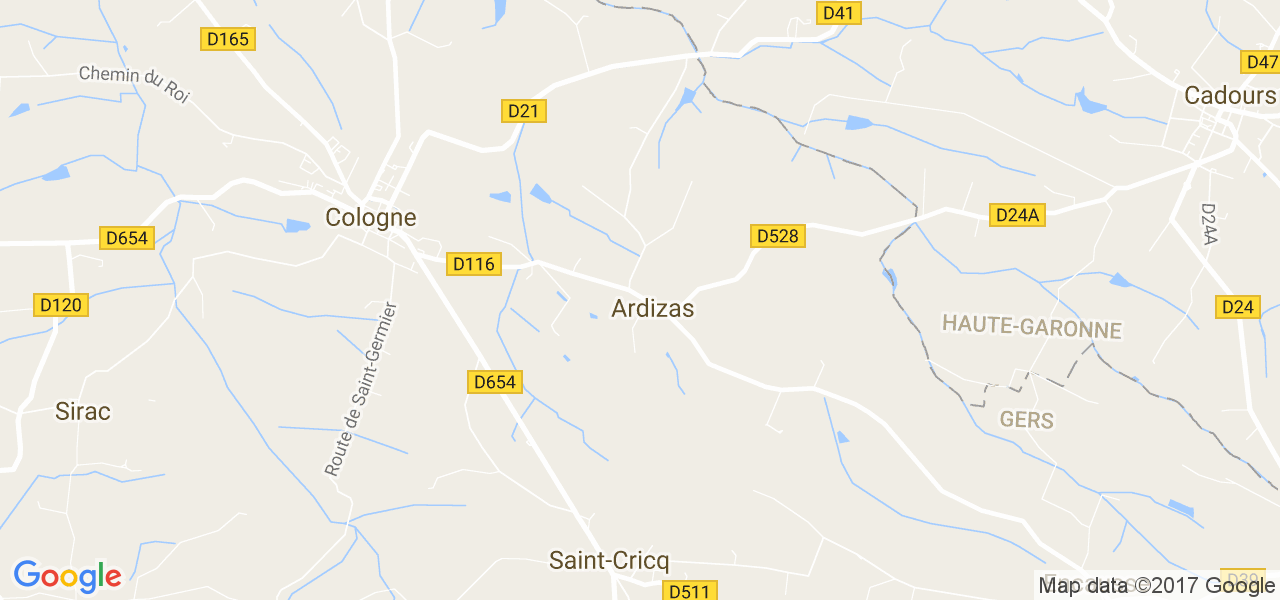 map de la ville de Ardizas