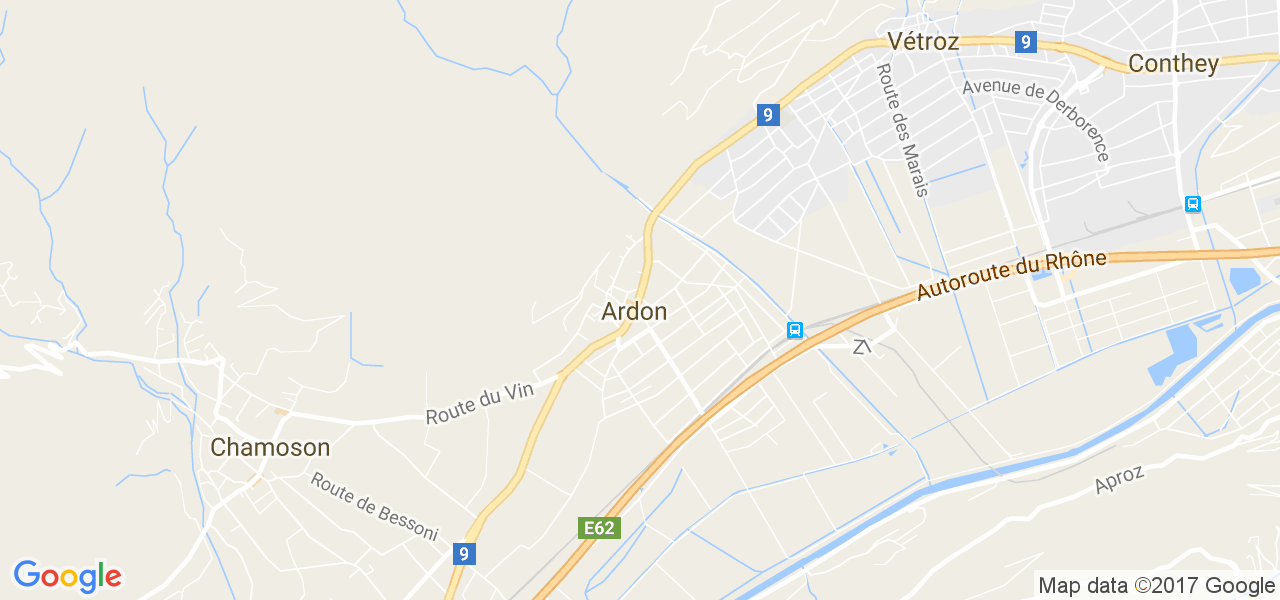 map de la ville de Ardon