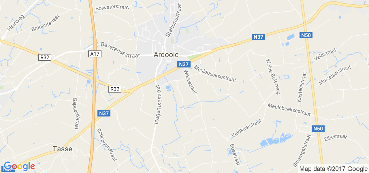 map de la ville de Ardooie