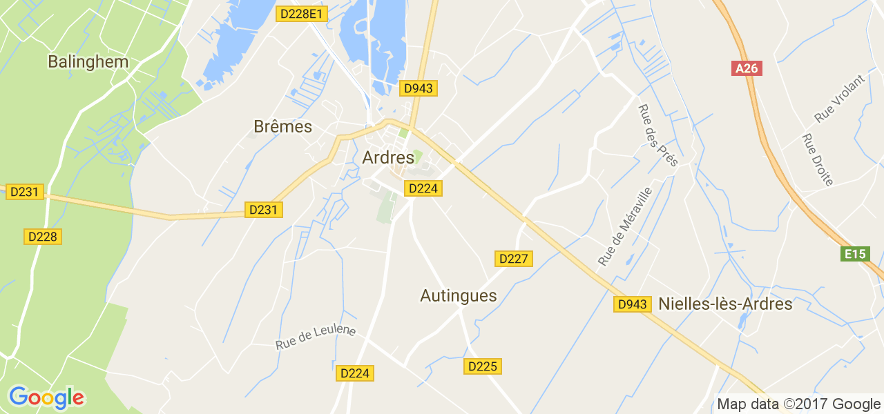 map de la ville de Ardres