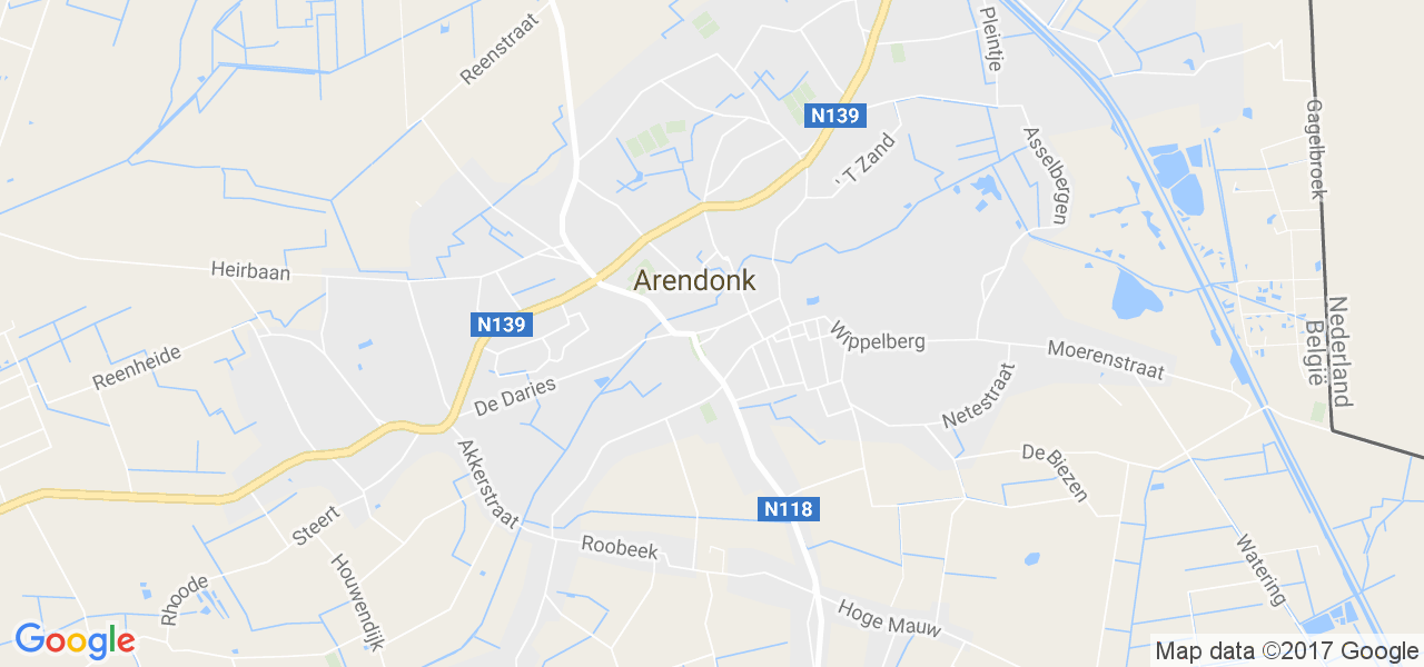 map de la ville de Arendonk