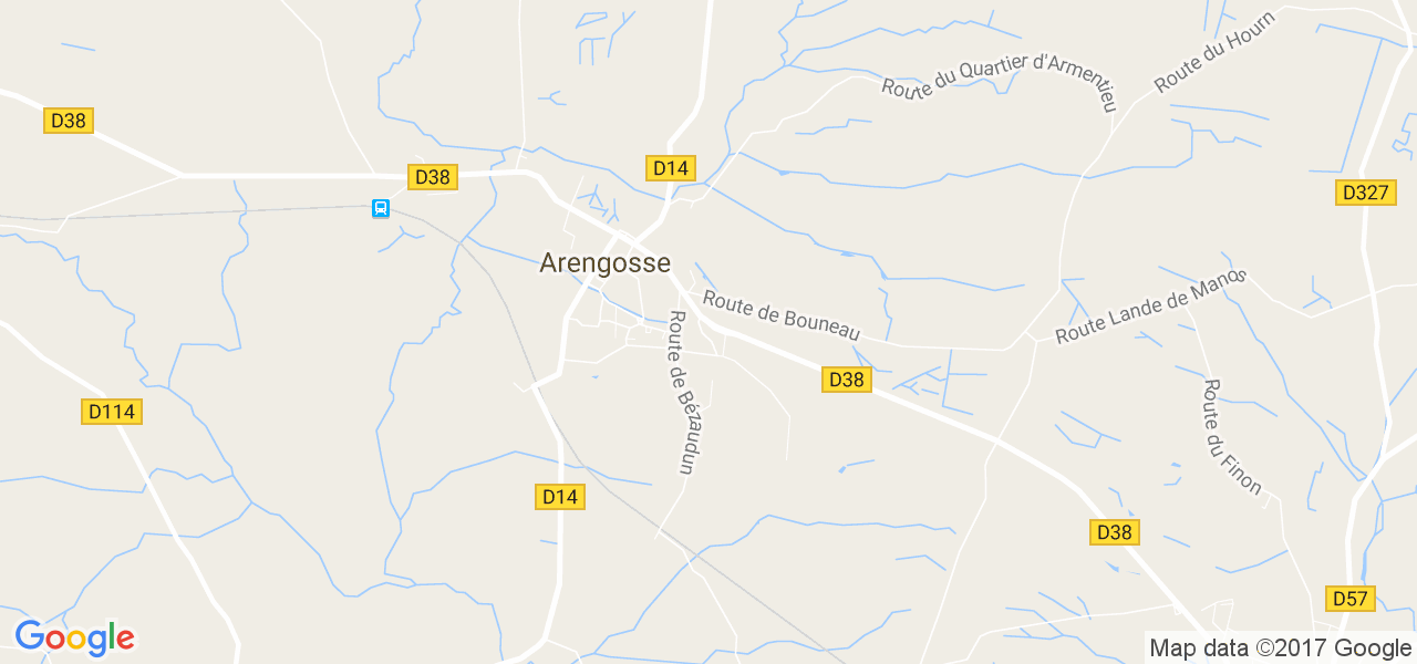 map de la ville de Arengosse