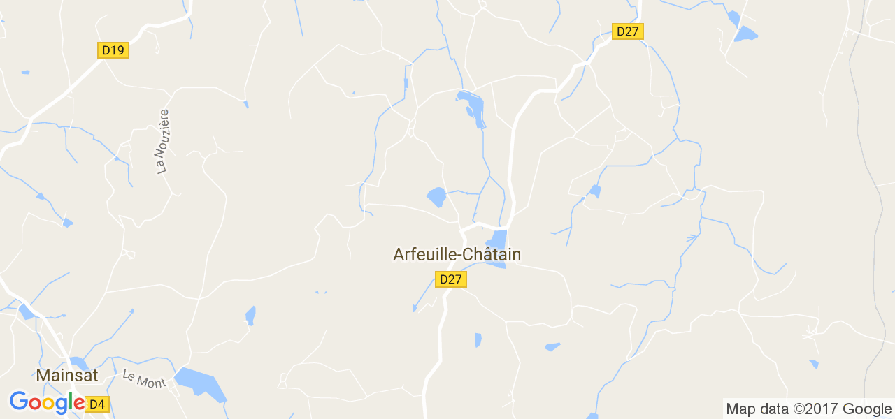 map de la ville de Arfeuille-Châtain