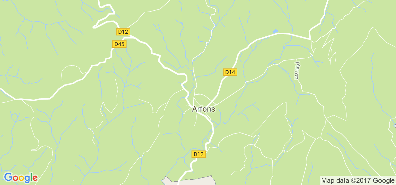 map de la ville de Arfons