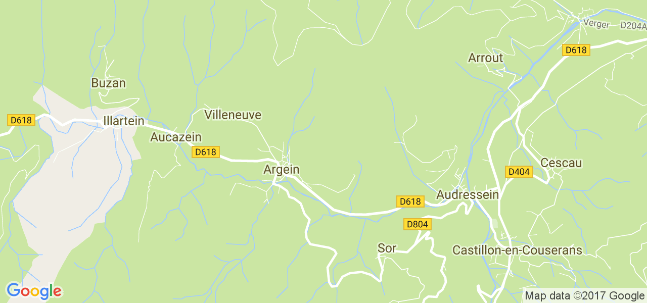 map de la ville de Argein