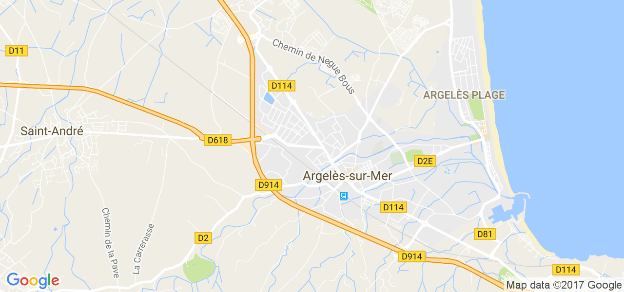 map de la ville de Argelès-sur-Mer