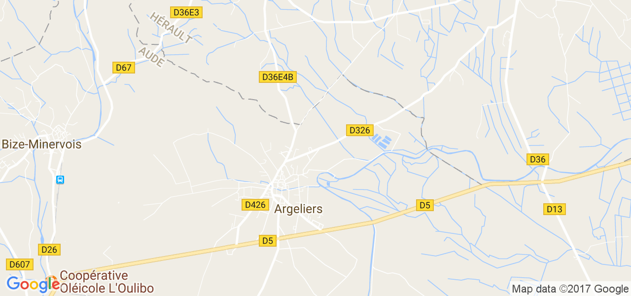 map de la ville de Argeliers