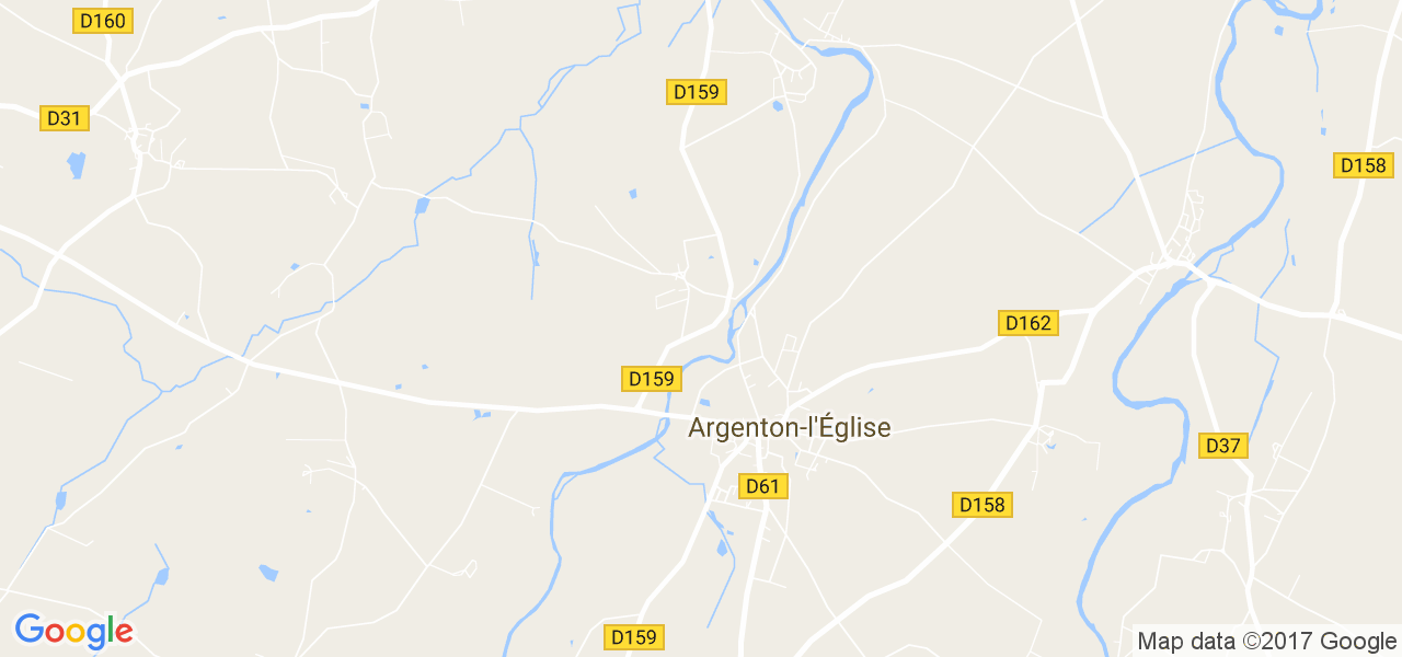 map de la ville de Argenton-l'Église