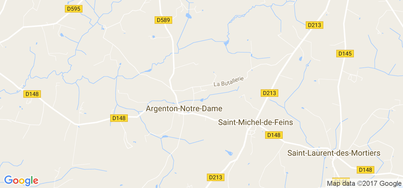 map de la ville de Argenton-Notre-Dame