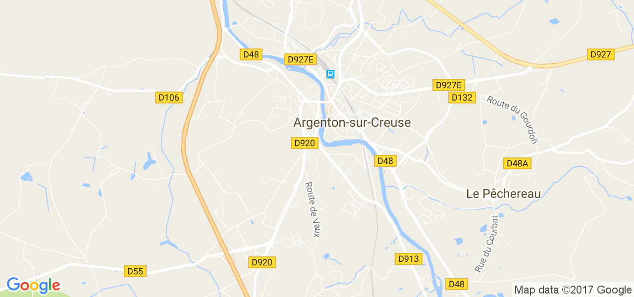 map de la ville de Argenton-sur-Creuse