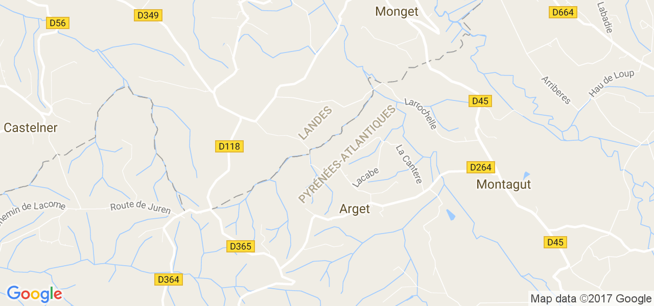 map de la ville de Arget