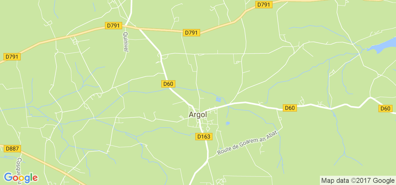 map de la ville de Argol