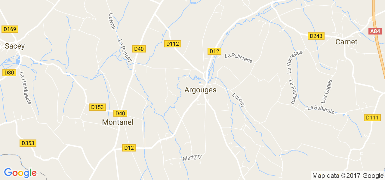 map de la ville de Argouges