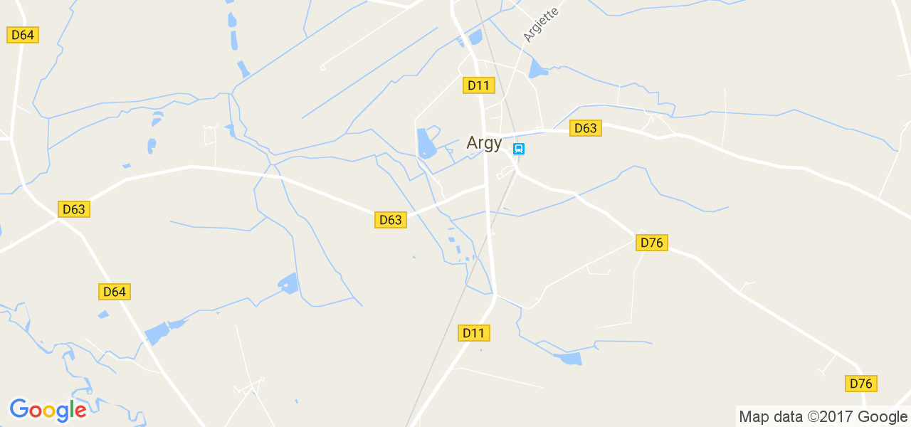 map de la ville de Argy