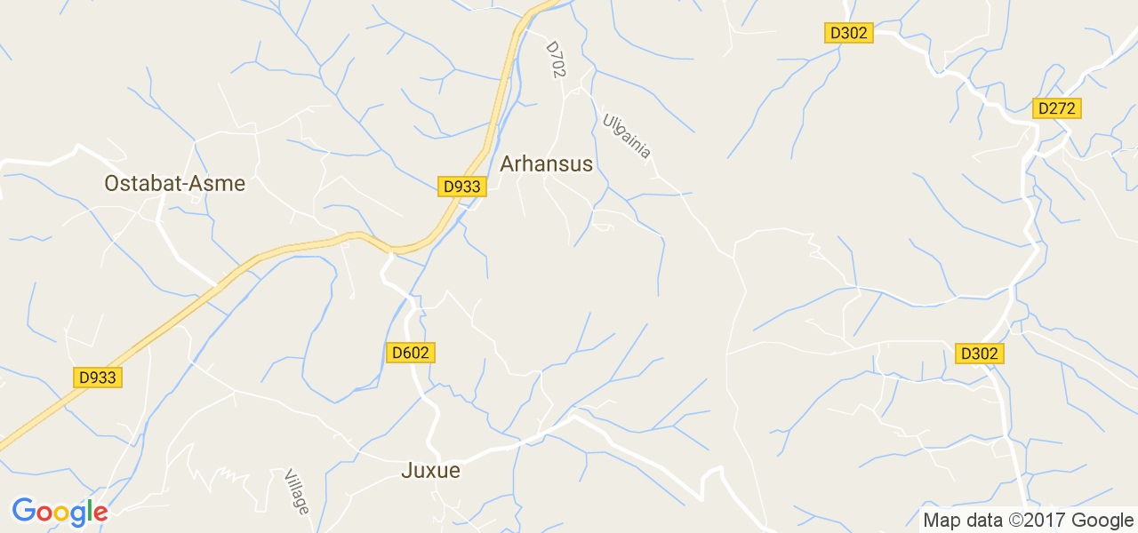 map de la ville de Arhansus