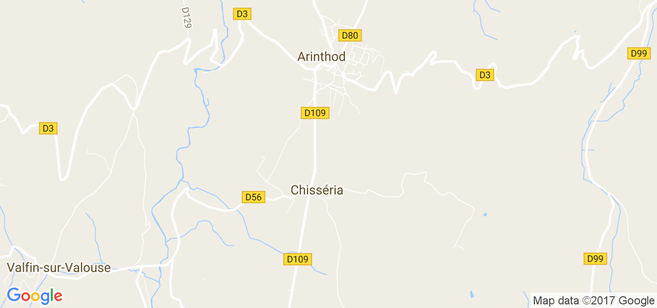 map de la ville de Arinthod