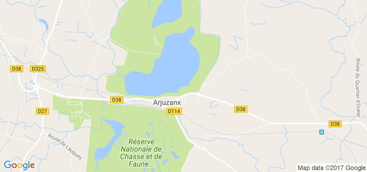 map de la ville de Arjuzanx